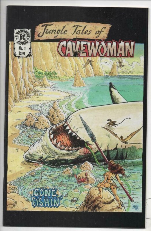 CAVEWOMAN JUNGLE TALES 1 VF Basement Comics Budd Root 1998 More CW