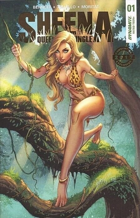SHEENA: QUEEN OF THE JUNGLE #1 J.SCOTT CAMPBELL NYCC EXCLUSIVE GOLD FOIL VARIANT