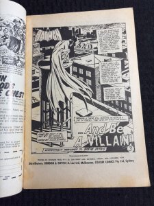 Vintage WONDER COMIC Australian Comic #87 VG+ 4.5 Batman vs The Creeper