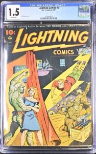 LIGHTNING COMICS #6 CGC 1.5 THE MUMMY FLASH LIGHTNING SUPER RARE