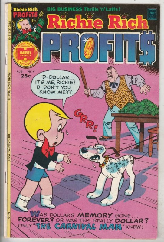 Richie Rich Profits #6 (Aug-75) FN/VF- High-Grade Richie Rich