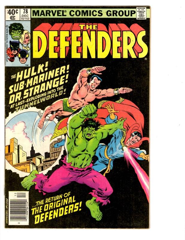 7 The Defenders Marvel Comic Books #71 72 74 75 76 77 78 Hulk Namor Hellcat BH34