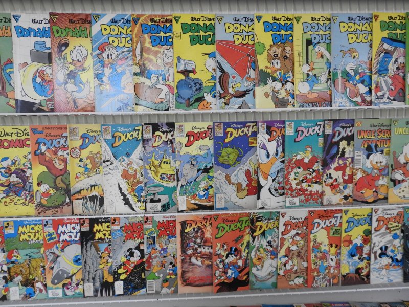 Huge Lot of 170 Comics W/ Uncle Scrooge, Donald Duck, Mickey Mouse! Avg. FN