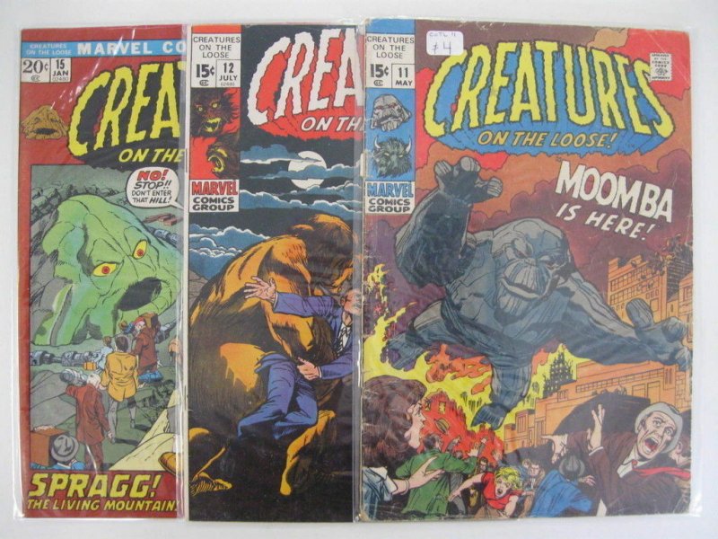 *CREATURES ON THE LOOSE LOT #11-29 Many High Grade Guide $215