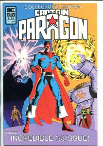 CAPTAIN PARAGON #1 1983-AC-SIGNED-KEN MITCHRONEY-vf