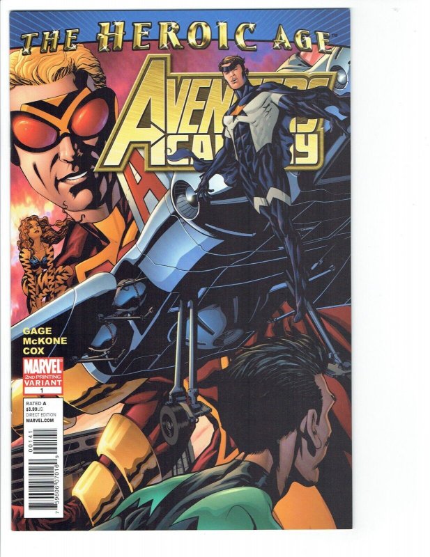 Avengers Academy #1 NM- 2nd Print 1st appearances Hazmat Mettle Veil (Marvel) 