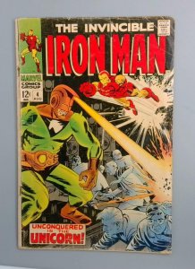 Iron Man #4, VG Unicorn Silver Surfer #1 Ad Marvel Comics, 1968 JR1