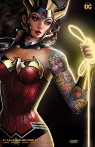 FLASHPOINT BEYOND #1 SZERDY WONDER WOMAN MINIMAL TRADE DRESSS SIGNED SET W/COA.