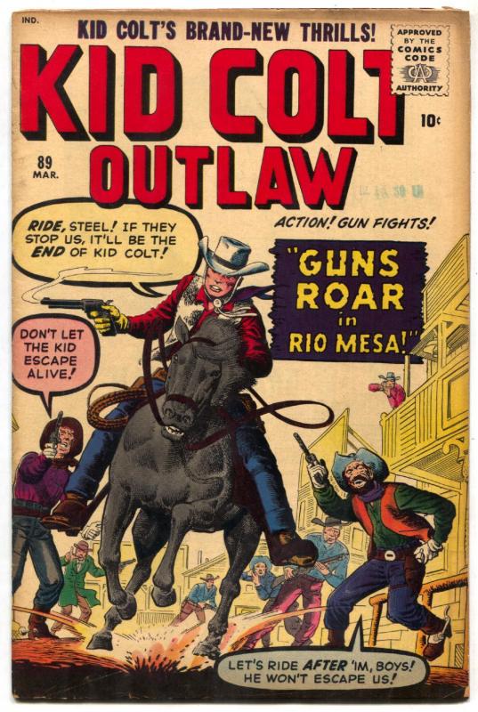 Kid Colt Outlaw #89 1960-Marvel-Jack Kirby cover VG/FN