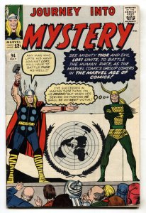 JOURNEY INTO MYSTERY #94--comic book--1963--MARVEL--THOR--LOKI--FN