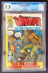 Marvel Spotlight #5 CGC 7.5 Foreign Danish Edition Werewolf by Night #1 1972