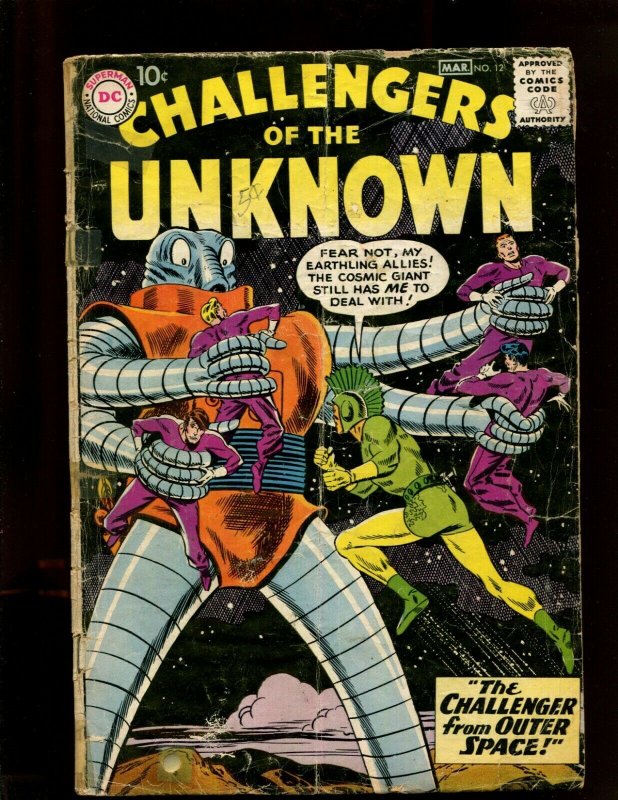 CHALLENGERS OF THE UNKNOWN #12 (1.8) THE CHALLENGER FROM OUTER SPACE! 1960~