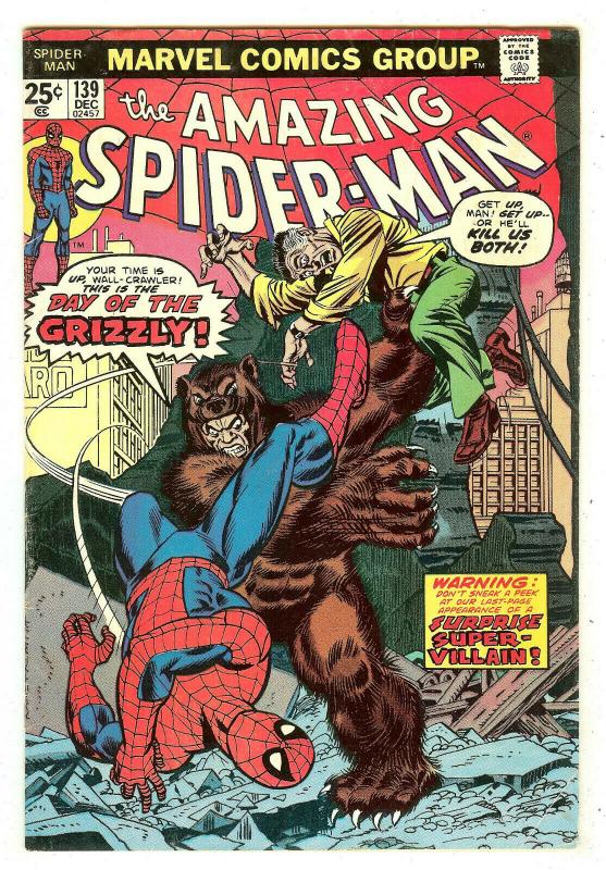 Amazing Spiderman 139   1st Grizzly