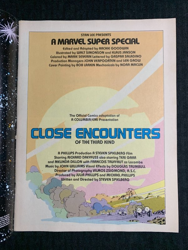 1978 CLOSE ENCOUNTERS OF THE THIRD KIND Marvel Super Special Magazine #3 VF- 7.5