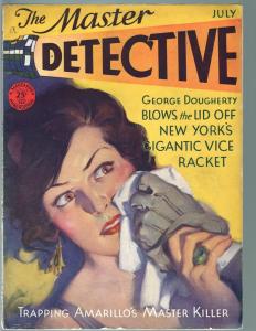 MASTER DETECTIVE JUL 1931-CHLOROFORM ATTACK COVER-WILD!-CRIME-PULP VG/FN