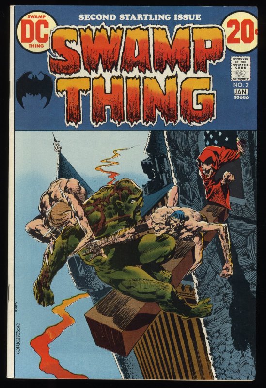 Swamp Thing #2 VF 8.0 1st Appearance Patchwork Man! Wrightson Art!