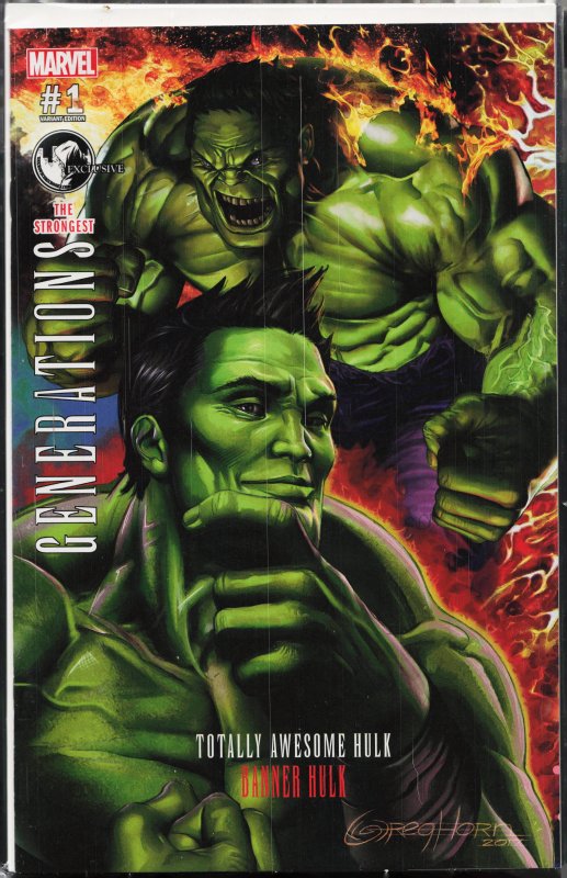 Generations: Banner Hulk & Totally Awesome Hulk Unknown Comics Cover (2017) Hulk