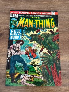 Man-Thing # 2 FN Marvel Comic Book Swamp Monster Horror Scary 10 J355