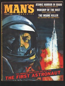 Man's Magazine 8/1961-Mel Crair astronaut cover-Space Blazer-Chuck Yeager-S...