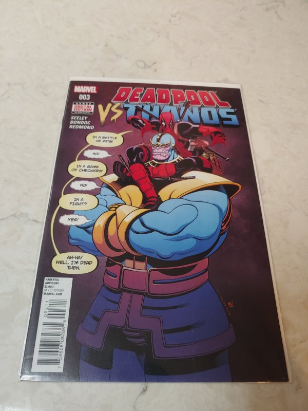 Deadpool Vs Thanos #3 - 1st Print Tim Seeley Elmo Bondoc Tradd Moore Cover 2015