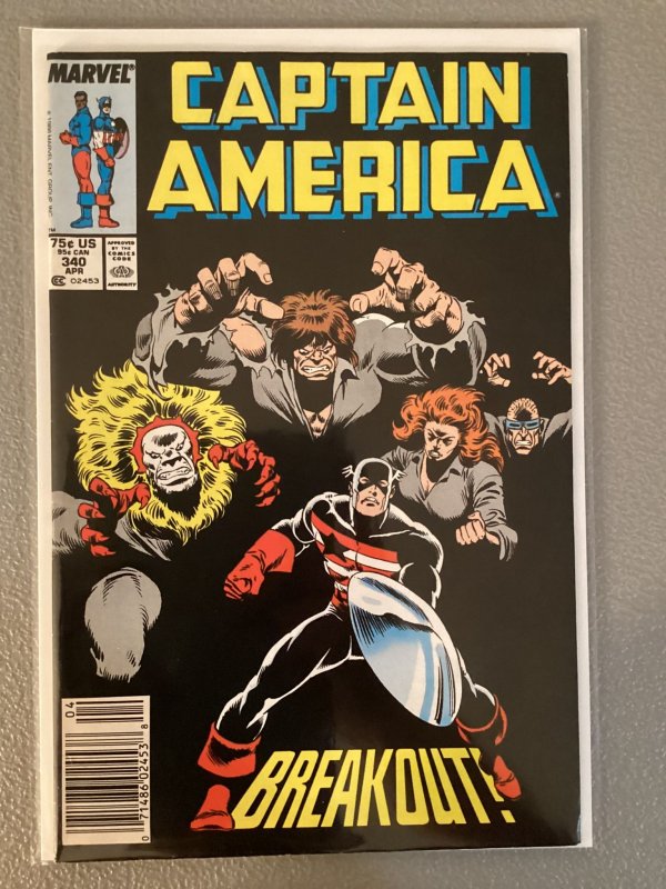 Captain America #340 Newsstand Edition (1988)