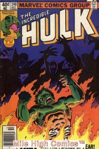 HULK  (1962 Series) (#1-6, #102-474, #600-635)(INCREDIB #240 NEWSSTAND Fine