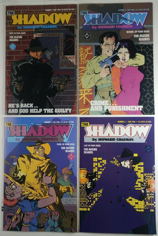 The Shadow By Howard Chaykin 1986 Complete Full Run 1,2,3,4 DC Comics High Grade