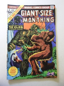 Giant-Size Man-Thing #1 (1974) VG+ Condition rusty staples, rust migration on bc