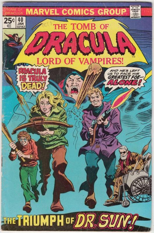 Tomb of Dracula #40 (Jan-76) FN Mid-Grade Dracula