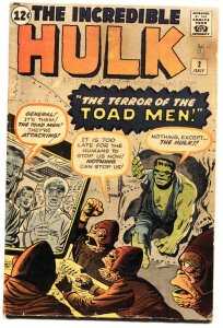 INCREDIBLE HULK #2-1962 First green skinned HULK Jack Kirby Silver-Age Comic