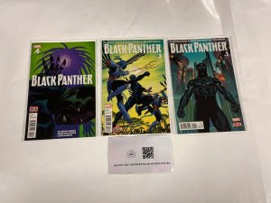 3 Black Panther Marvel Comics books #1 3 4 Coates 16 RC46