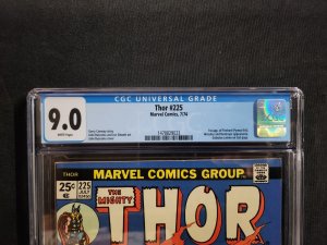 Thor #225 - 1st App Firelord / John Buscema Cover (CGC 9.0) 1974