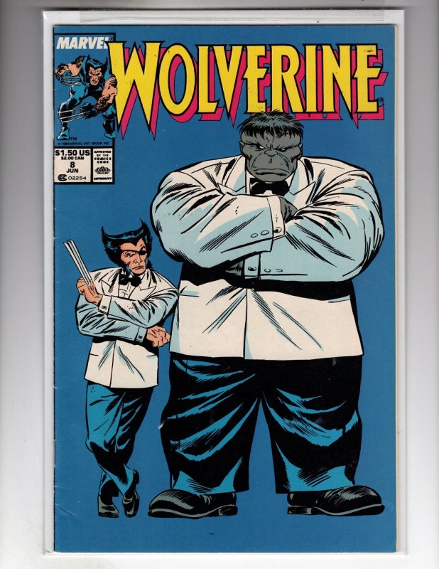 • Wolverine #8 (1989)  Grey Hulk Mr Fixxit! - [CR400-FP#01]