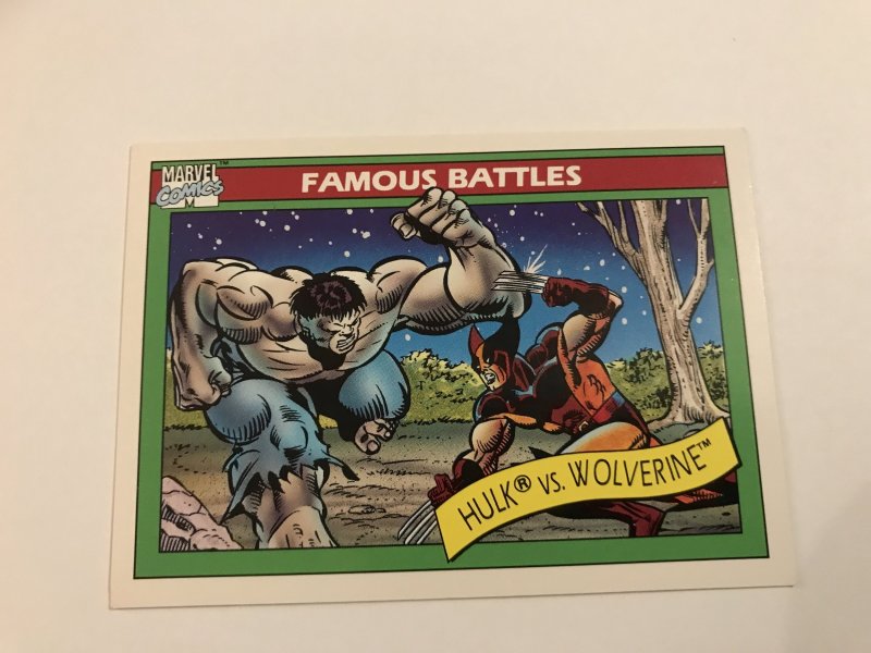 HULK VS. WOLVERINE #113 : 1990 Marvel Universe Series 1 card, NM/M, Battles