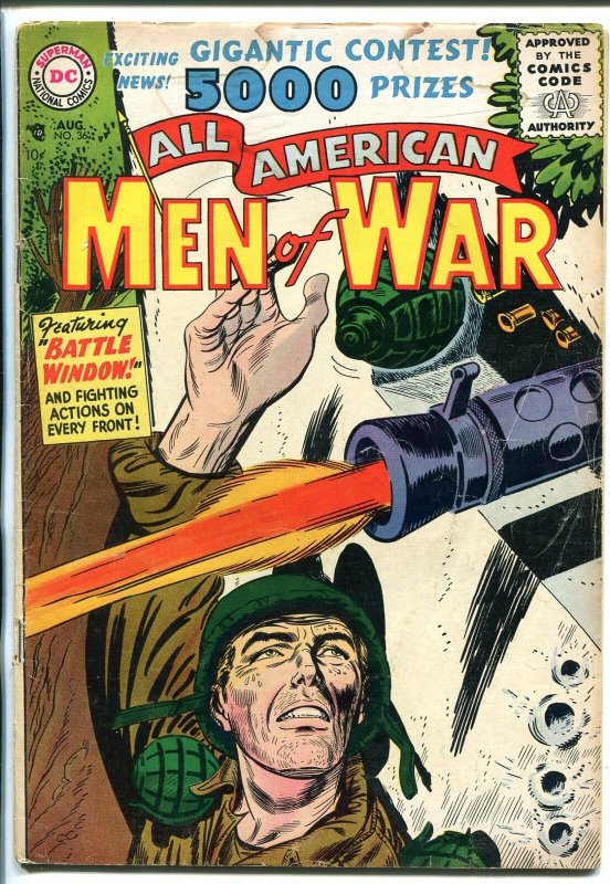 ALL AMERICAN MEN OF WAR  #36 1956-DC-JOE KUBERT-INDIAN STORY-vg minus