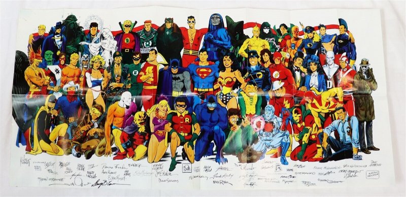 DC Universe 13x28 Folded Poster 50 Characters Batman Superman Wonder Woman 