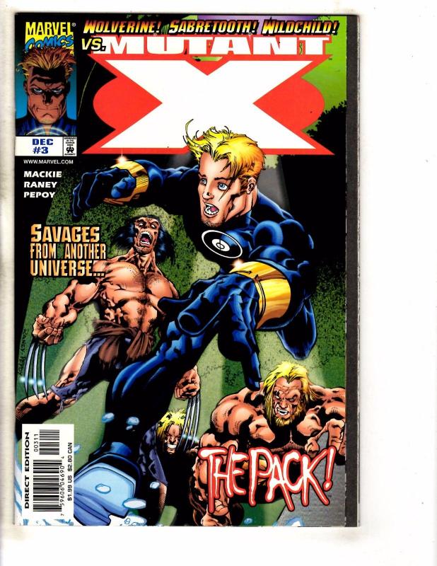 Lot Of 7 Mutant X Marvel Comic Books # 3 4 5 6 9 11 14 X-Men Wolverine J258