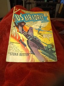 U.S AIR FORCE COMICS 33 CHARLTON SILVER AGE 1964 STUKA DIVE BOMBER BUSTER COVER