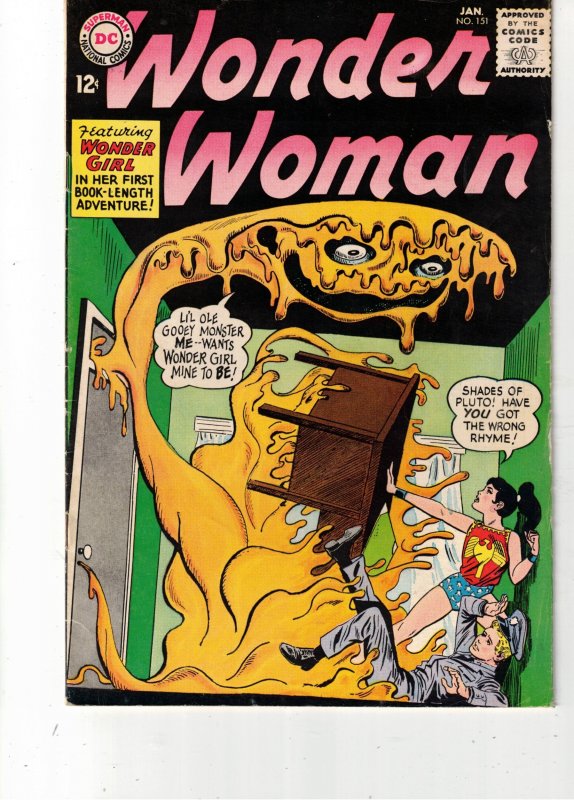 Wonder Woman #151 (1965) VF High-Grade Wonder-Girl 1st Book-Length! Utah CERT!