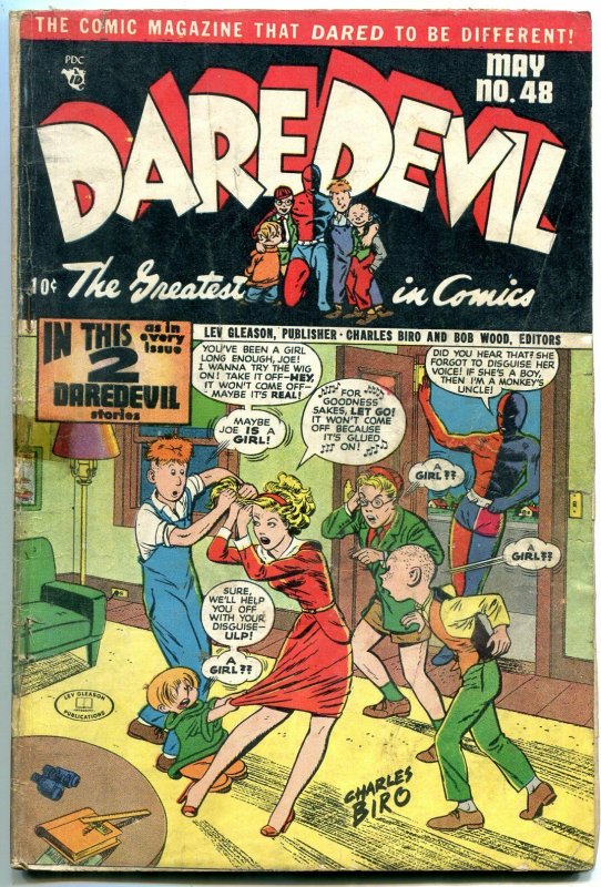 DAREDEVIL COMICS #48 1948-CHARLES BIRO- Golden Age VG