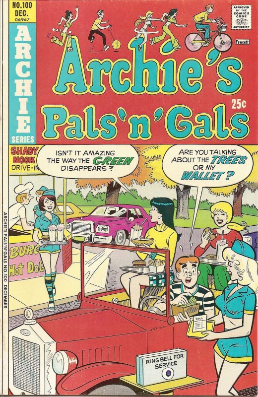 Archie's Pals 'n Gals #100 POOR ; Archie | low grade comic December 1975 Shady N