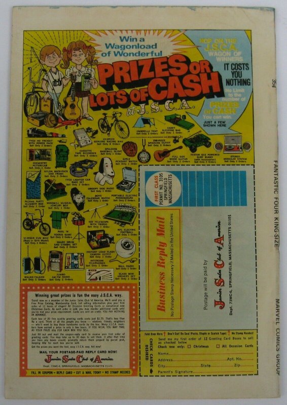 Fantastic Four Special #10 (1973, Marvel), VFN (8.0), Wedding of Reed & Sue