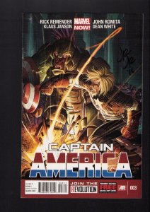 Captain America #3 - SIGNED BY JOHN ROMITA JR! (8.5/9.0) 2013