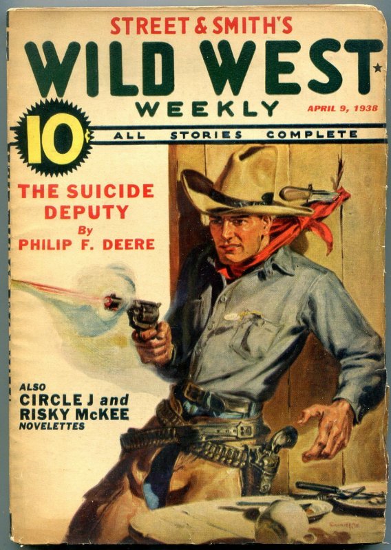 Wild West Weekly Pulp April 9 1938- Suicide Deputy VG