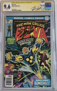 Nova #1 (1976) CGC 9.6 White Pages Signed By Stan Lee 1st App Nova