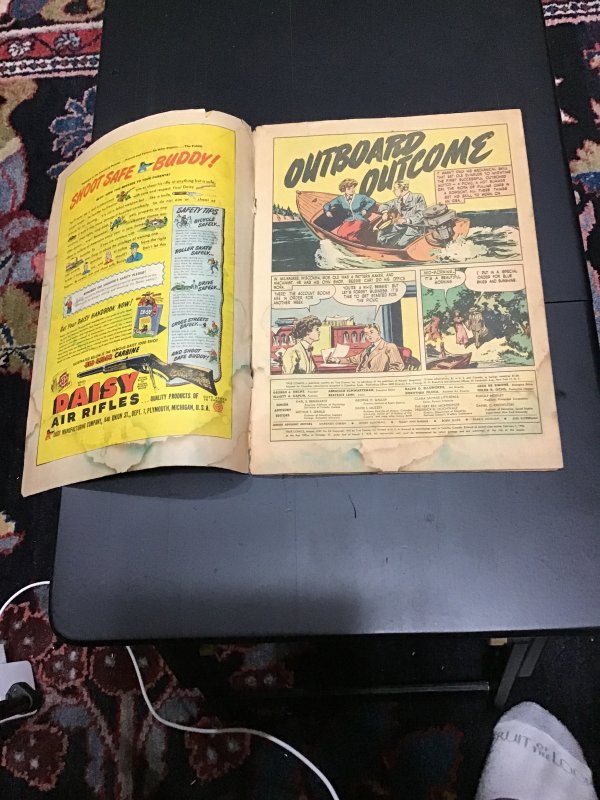 True Comics #63 Evinrude Outboard motor creator! First lady leatherneck GD- Wow