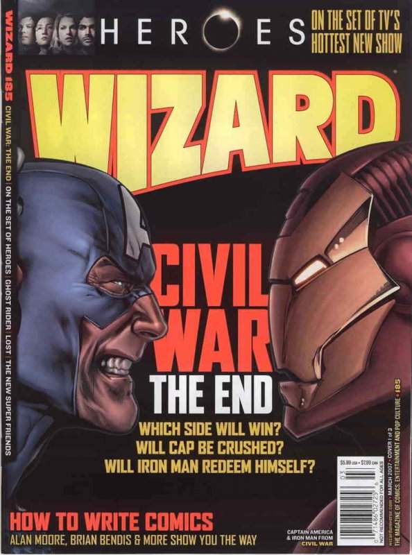 Wizard: The Comics Magazine #185A FN; Wizard | Marvel Civil War - we combine shi 