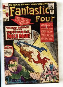 FANTASTIC FOUR #31 --comic book--1964--MOLE MAN--AVENGERS--glue