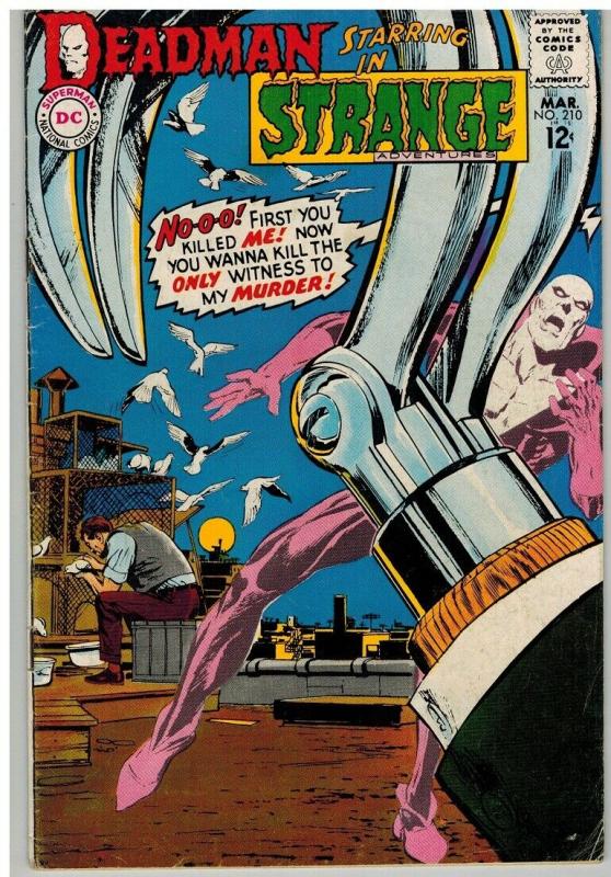 STRANGE ADVENTURES 210 VG+ Mar 1968 ADAMS DEADMAN