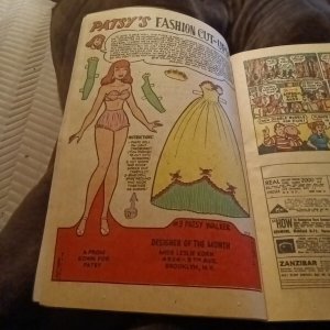 Patsy Walker #36 atlas comics 1951 golden age paper dolls good girl art book gga